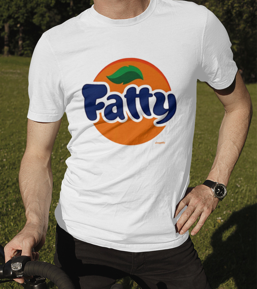 Fatty Fanta Bold Text Orange Circle T-Shirt