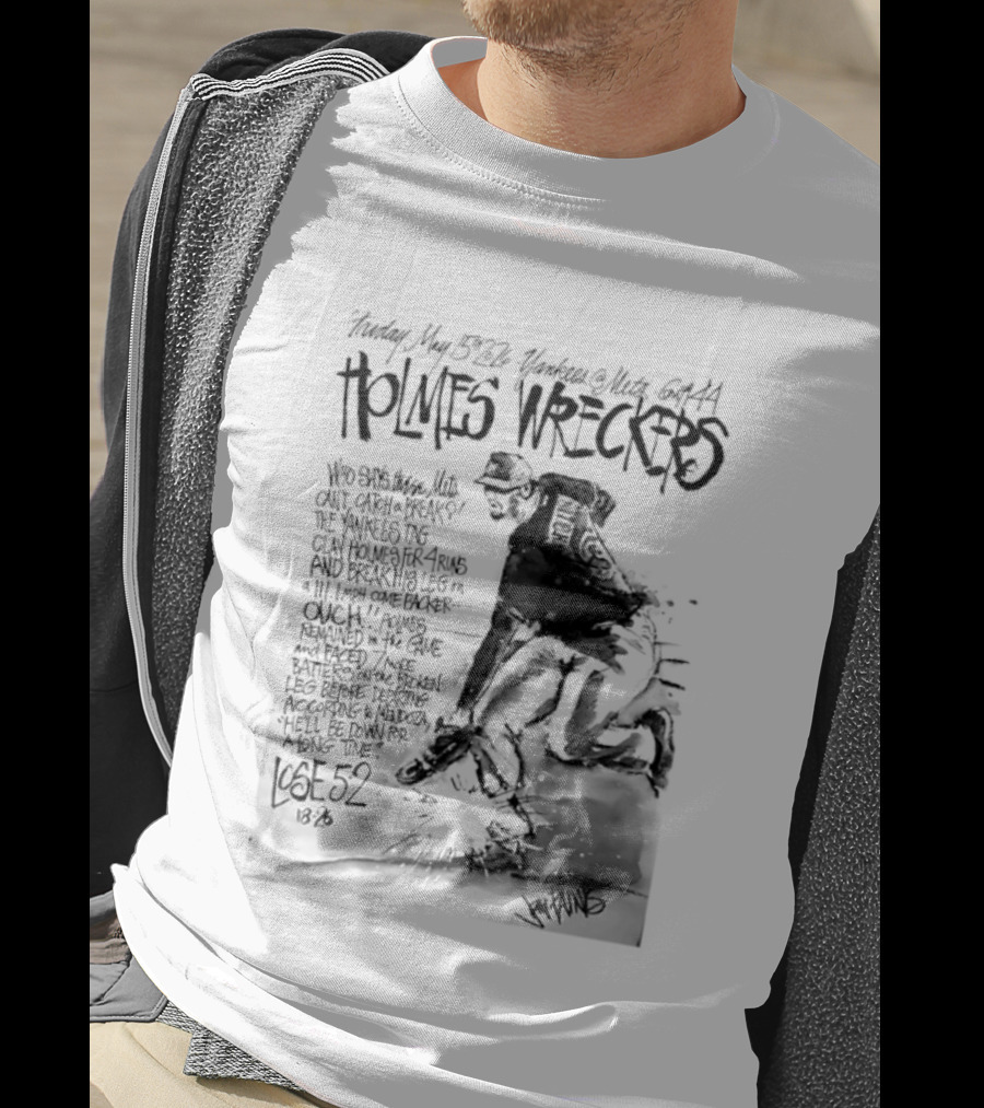 Holmes Wreckers New York Mets Baseball Pitcher Clay Holmes T-Shirt
