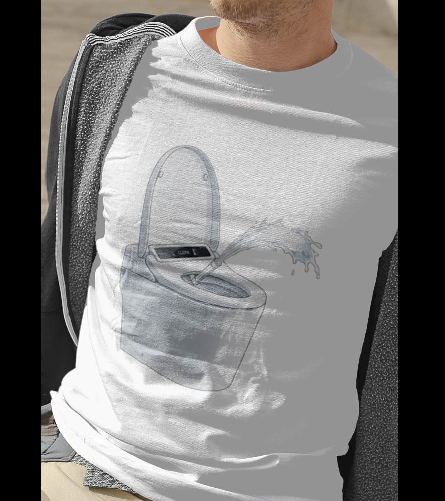 Smart Toilet Clean Water Splash Meme T-Shirt
