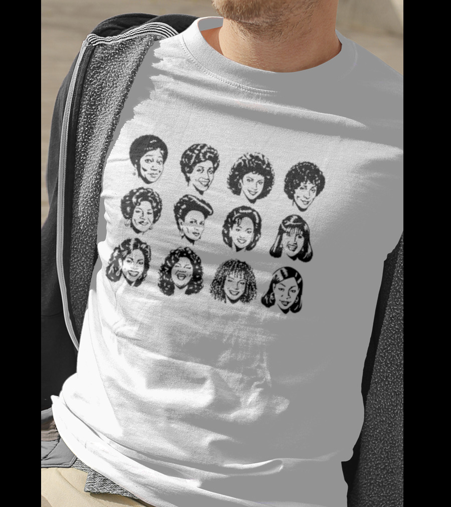 Iconic TV Moms Black And White Portraits T-Shirt