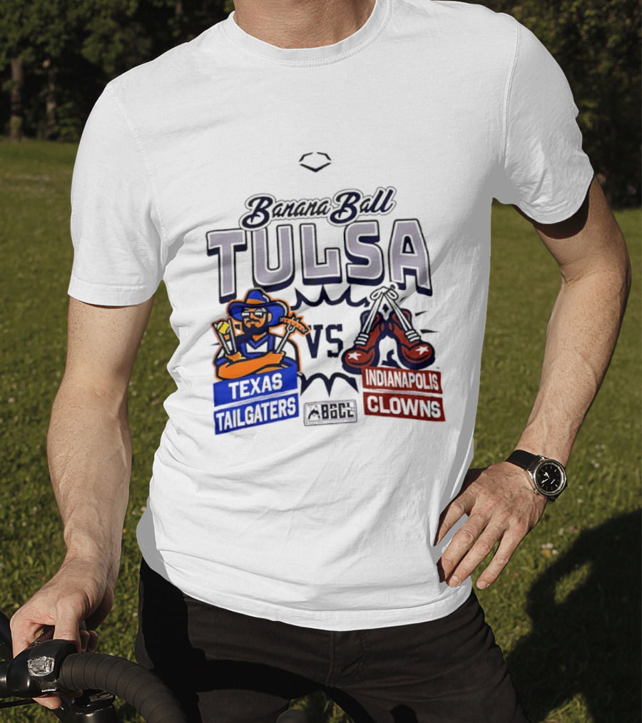 Banana Ball Tulsa Texas Tailgaters Vs Indianapolis Clowns T-Shirt