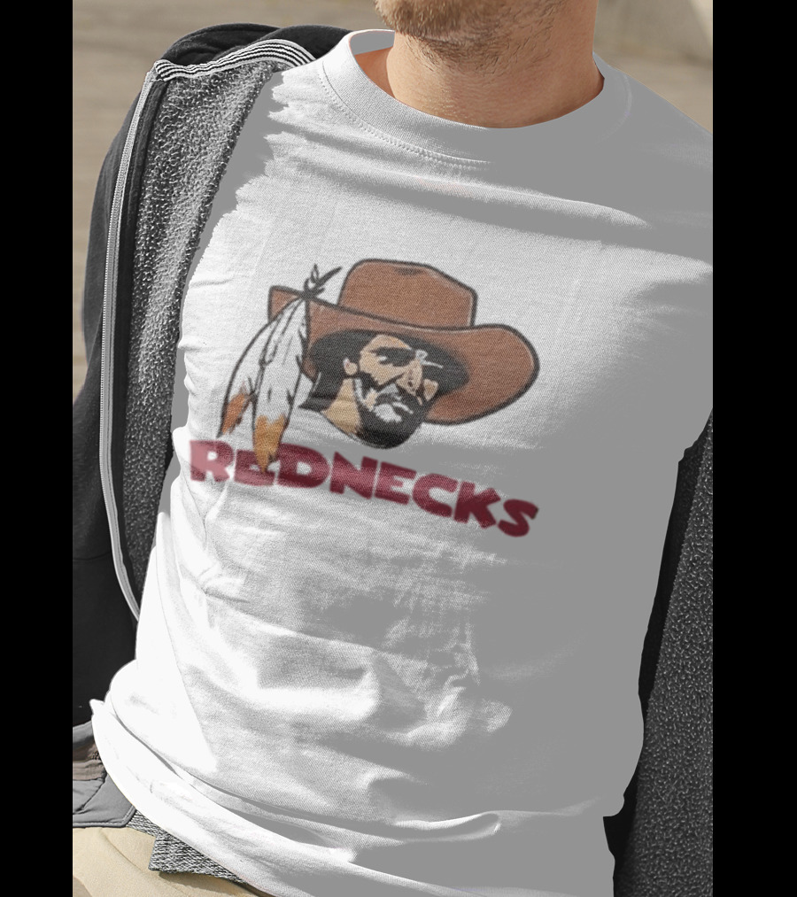 Washington Redskins Rednecks Cowboy Hat With Feather T-Shirt