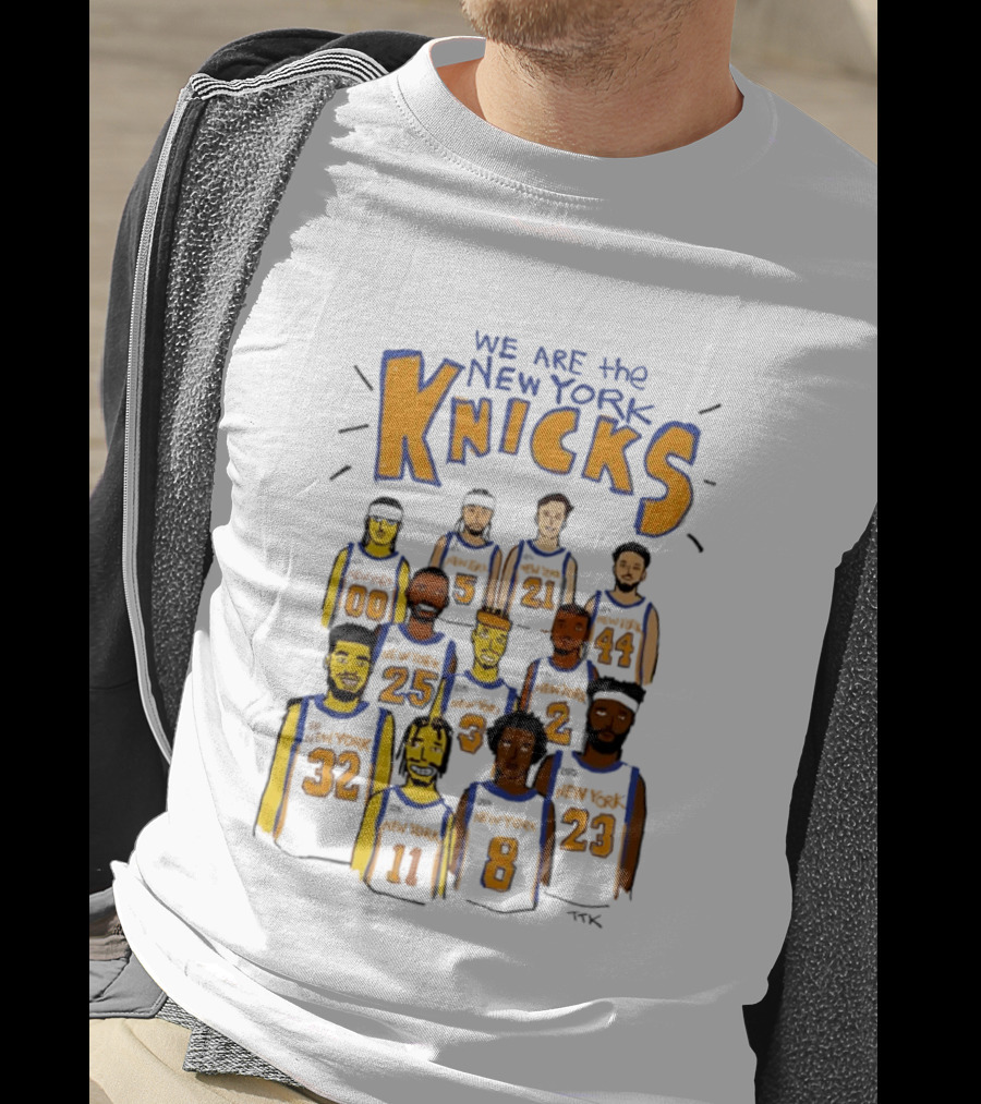 We Are The New York Knicks Players Basketball Doodle Team Roster T-Shirt