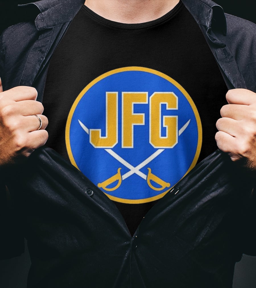 Buffalo Sabres JFG River Hockey Academy Circular Badge Swords T-Shirt