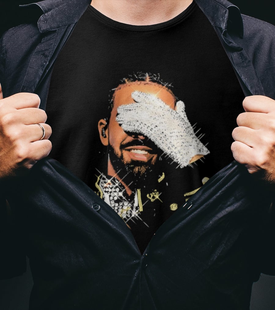 Drake Iceman Pay Tribute To Michael Jackson Glitter Glove Iconic Gesture T-Shirt
