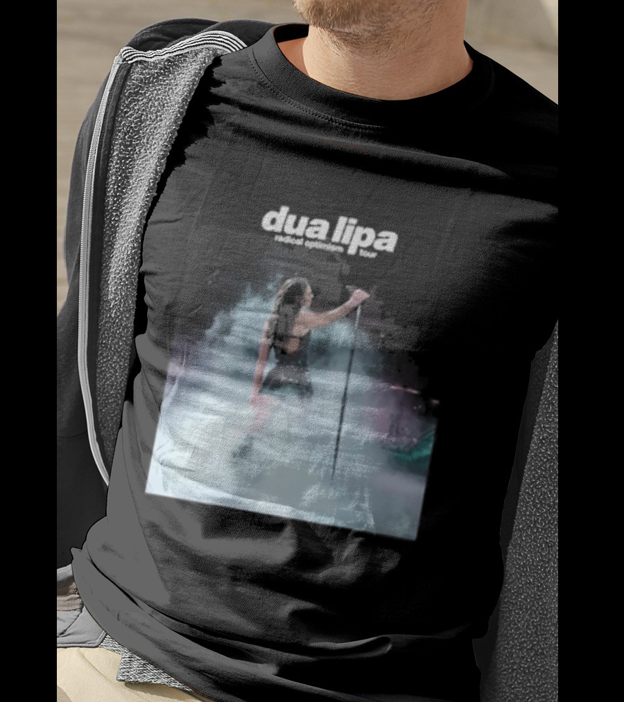 Dua Lipa Round Neck Abstract Pastel Aura T-Shirt