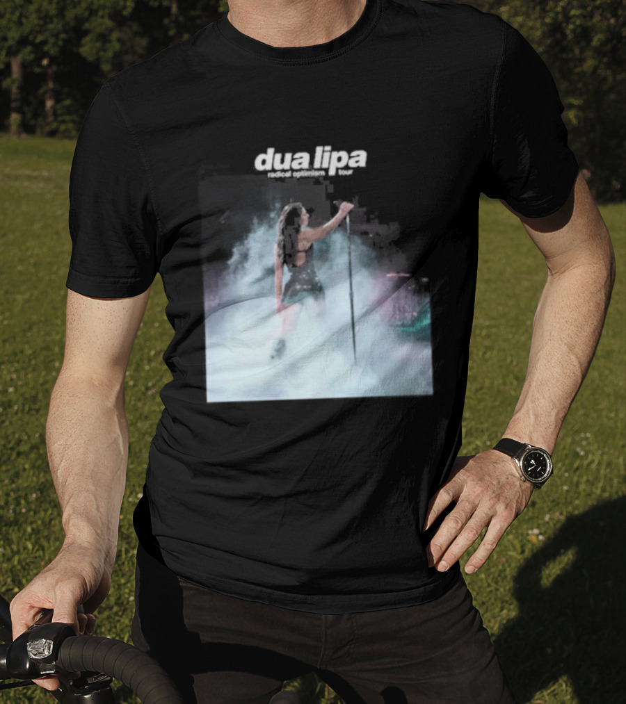 Dua Lipa Round Neck Abstract Pastel Aura T-Shirt