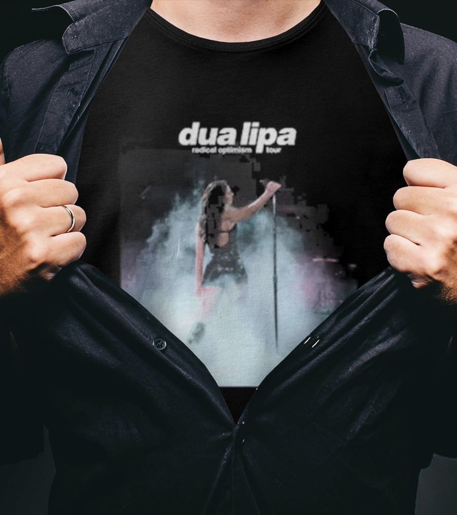 Dua Lipa Round Neck Abstract Pastel Aura T-Shirt