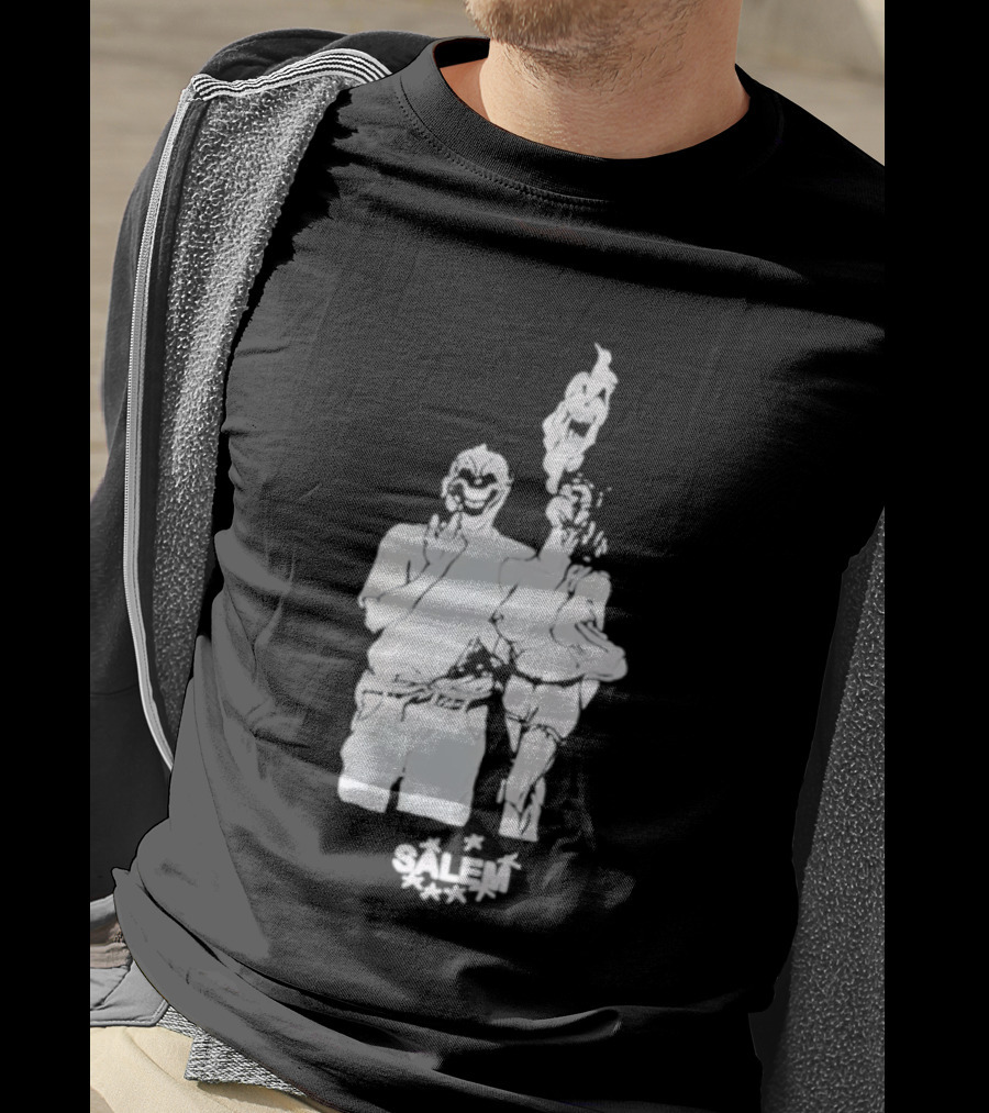 Salem Clown Mask Art Style Ghostly Figure T-Shirt