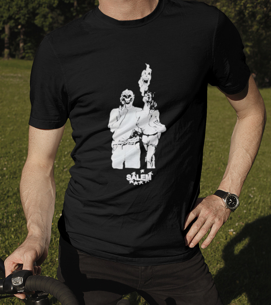 Salem Clown Mask Art Style Ghostly Figure T-Shirt
