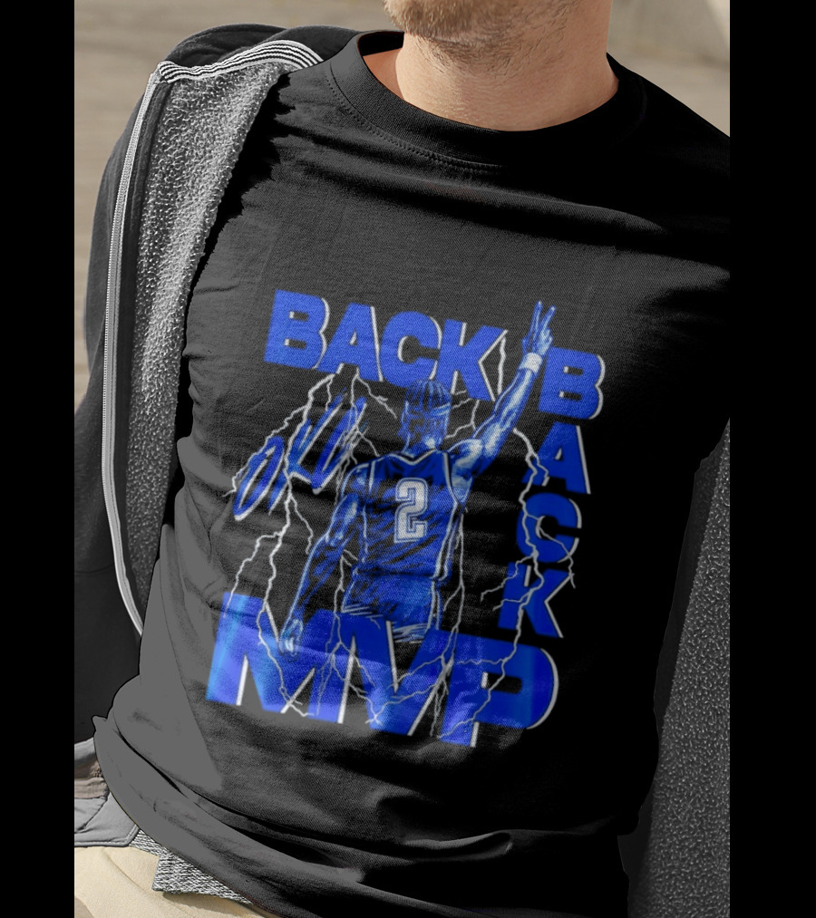 Shai Gilgeous Alexander Back 2 Back MVP Oklahoma City Thunder Storm T-Shirt