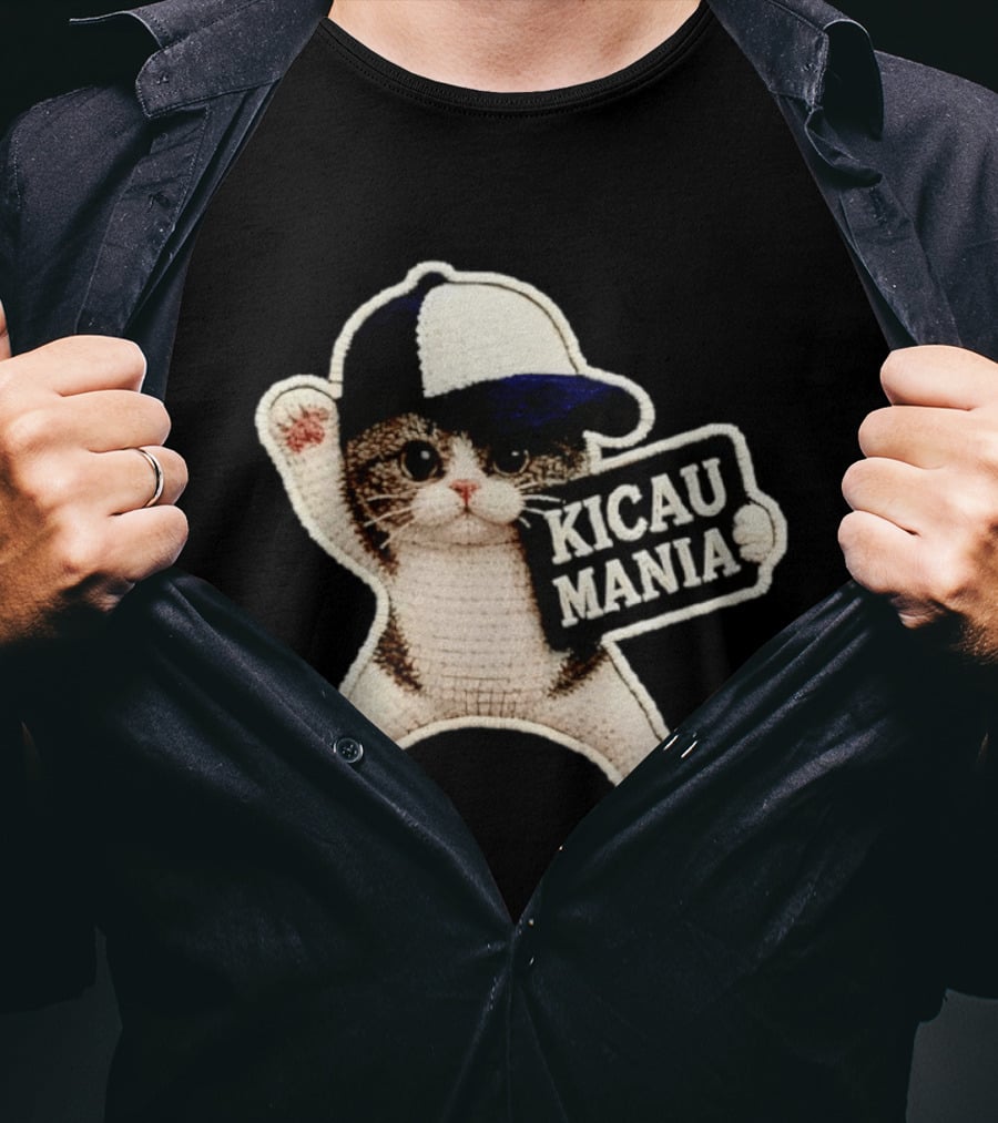 Kicau Mania Crochet Cat With Baseball Cap T-Shirt