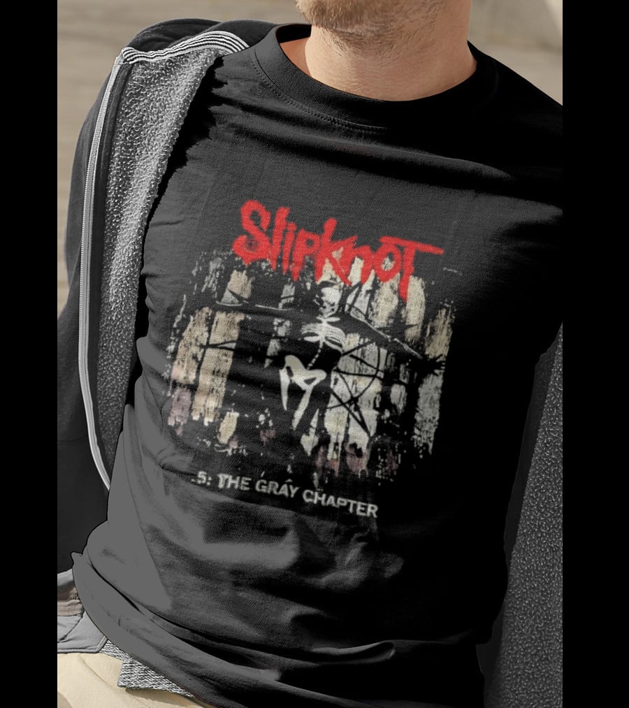 Slipknot Skull Skeleton 5 The Gray Chapter T-Shirt