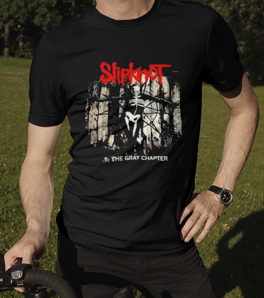Slipknot Skull Skeleton 5 The Gray Chapter T-Shirt