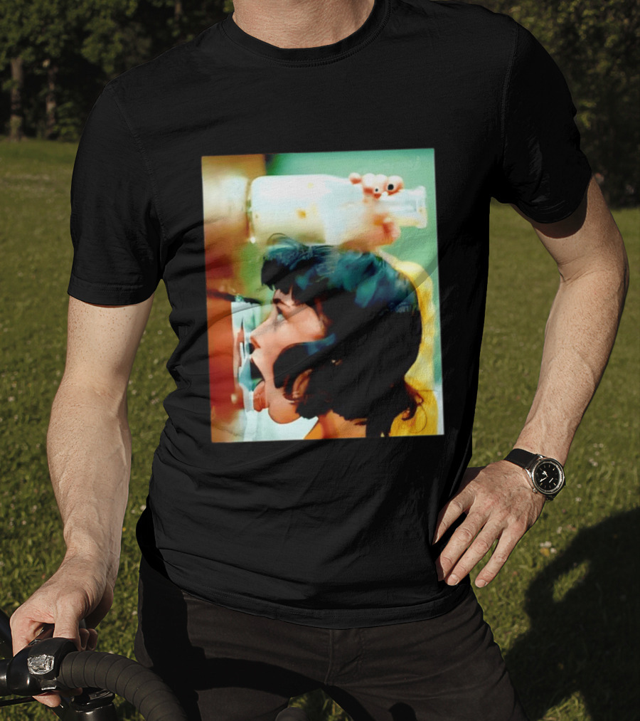 The Girl With Banging Head Licking Milk Scene T-Shirt