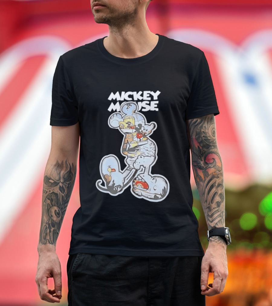 Mickey Mouse Steamboat Willie Vintage Cartoon Disney T-Shirt