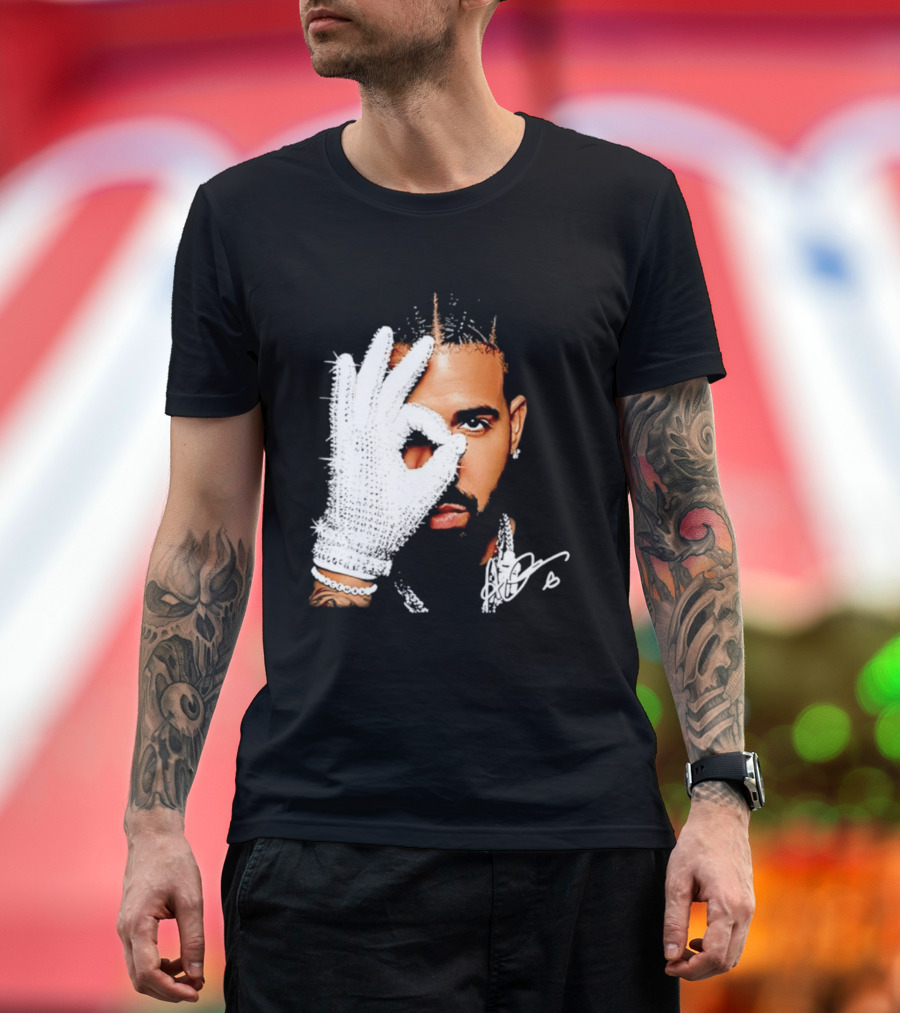 The Iceman Drake Rhinestone Glove T-Shirt