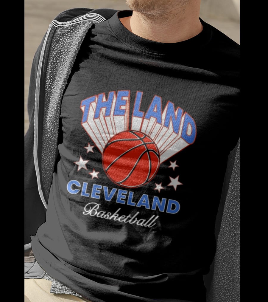 The Land Cleveland Basketball Orange Ball Vintage Style Sports Fan T-Shirt