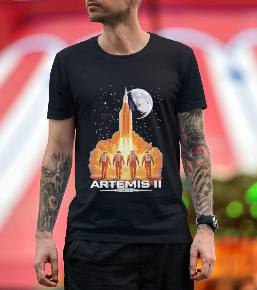 Artemis II Moon Mission 2026 NASA Astronaut Launch T-Shirt