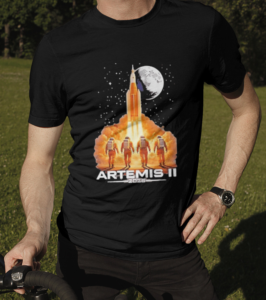 Artemis II Moon Mission 2026 NASA Astronaut Launch T-Shirt