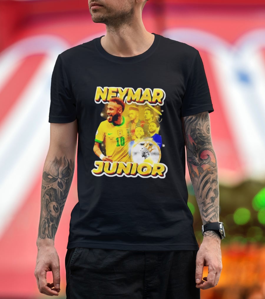 Neymar Junior Brasil National Football Team 10 Celebration Soccer Star T-Shirt