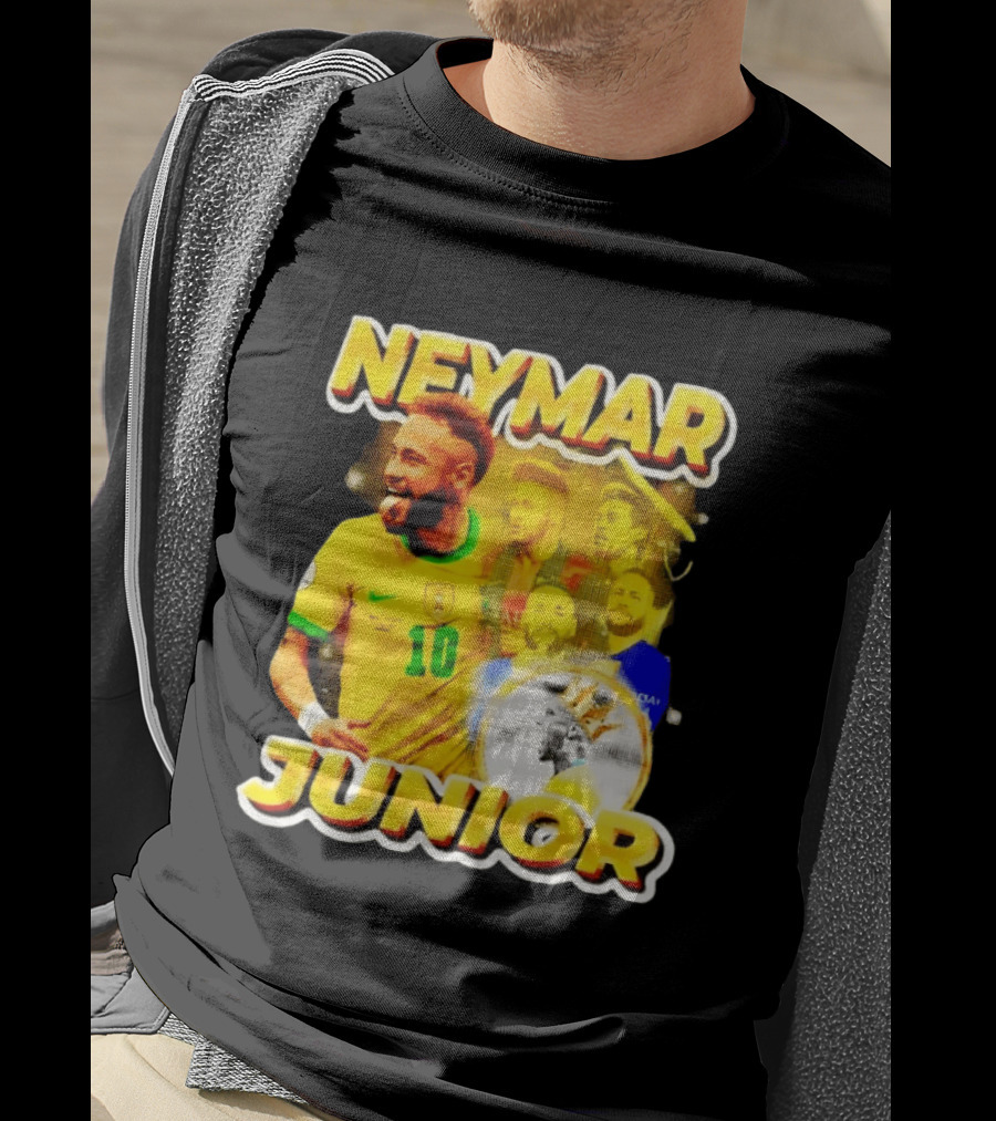 Neymar Junior Brasil National Football Team 10 Celebration Soccer Star T-Shirt
