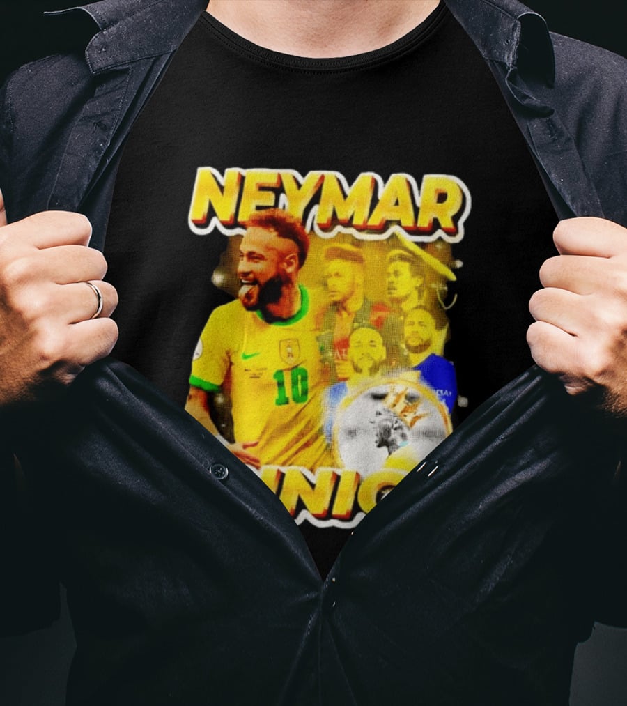 Neymar Junior Brasil National Football Team 10 Celebration Soccer Star T-Shirt