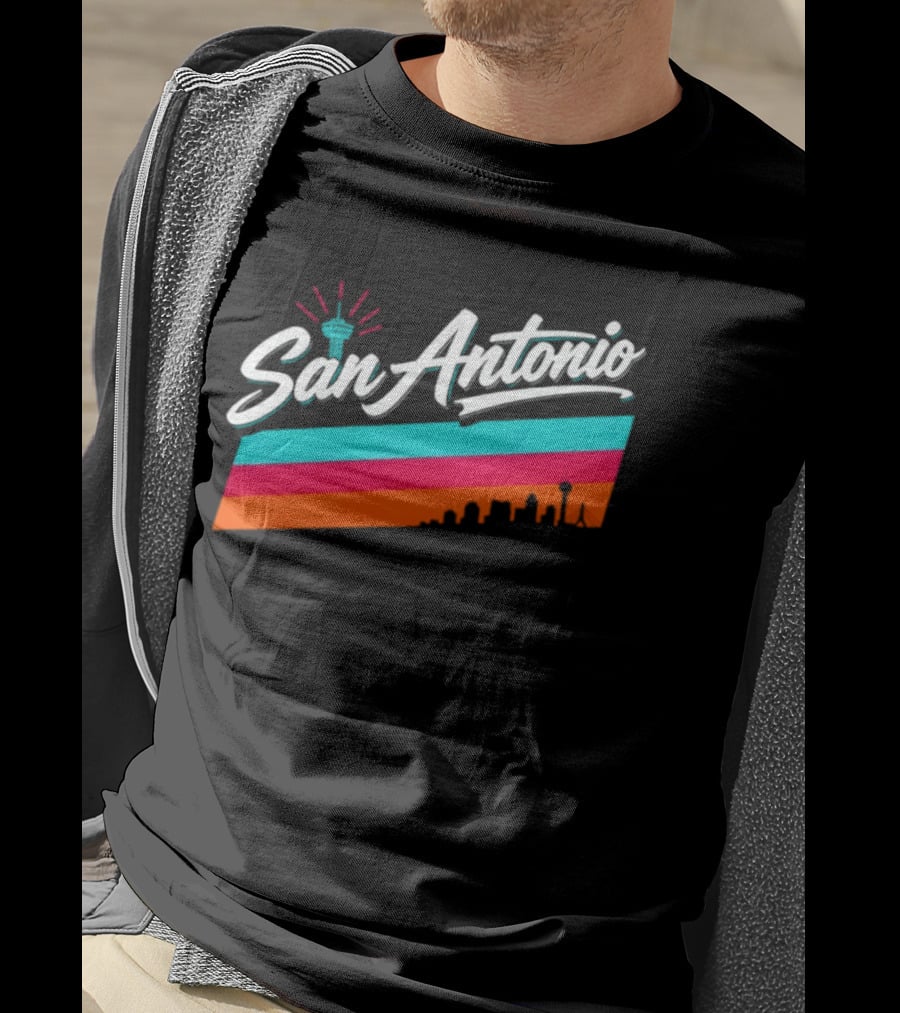 San Antonio Tower Of The Americas Spurs Basketball NBA T-Shirt