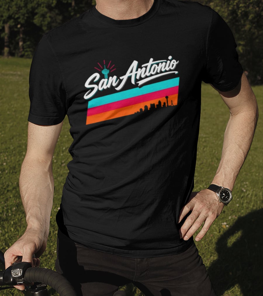 San Antonio Tower Of The Americas Spurs Basketball NBA T-Shirt