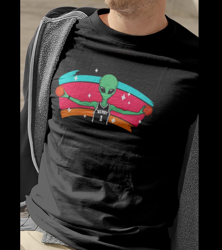 Victor Wembanyama Alien San Antonio Spurs Basketball NBA 2026 T-Shirt