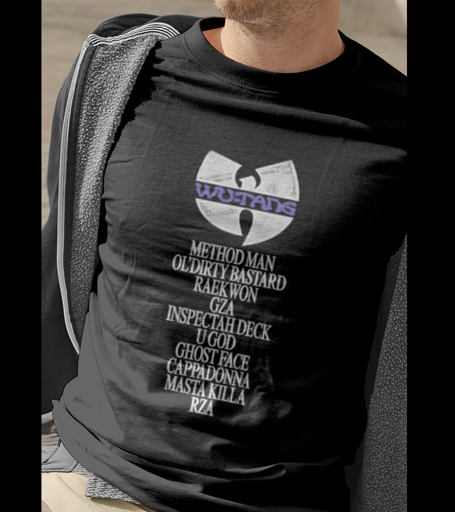 Wu Tang Clan Symbol With Members Method Man Ol Dirty Bastard Raekwon Ghostface Killah Inspectah Deck U God GZA Cappadonna Masta Killa RZA T-Shirt