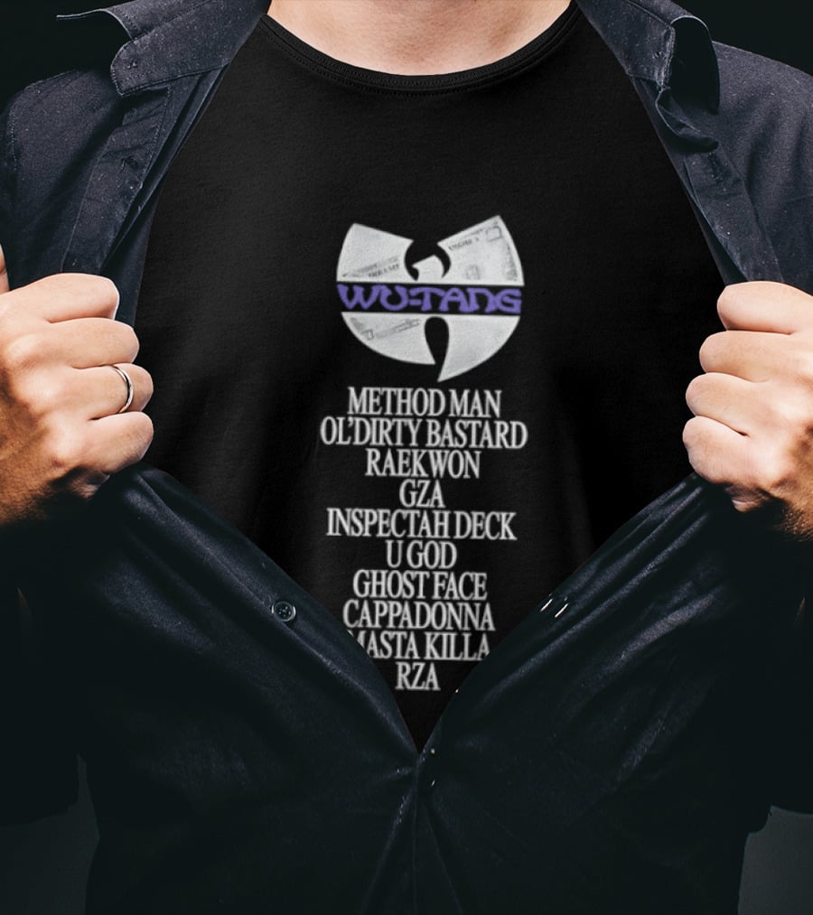 Wu Tang Clan Symbol With Members Method Man Ol Dirty Bastard Raekwon Ghostface Killah Inspectah Deck U God GZA Cappadonna Masta Killa RZA T-Shirt
