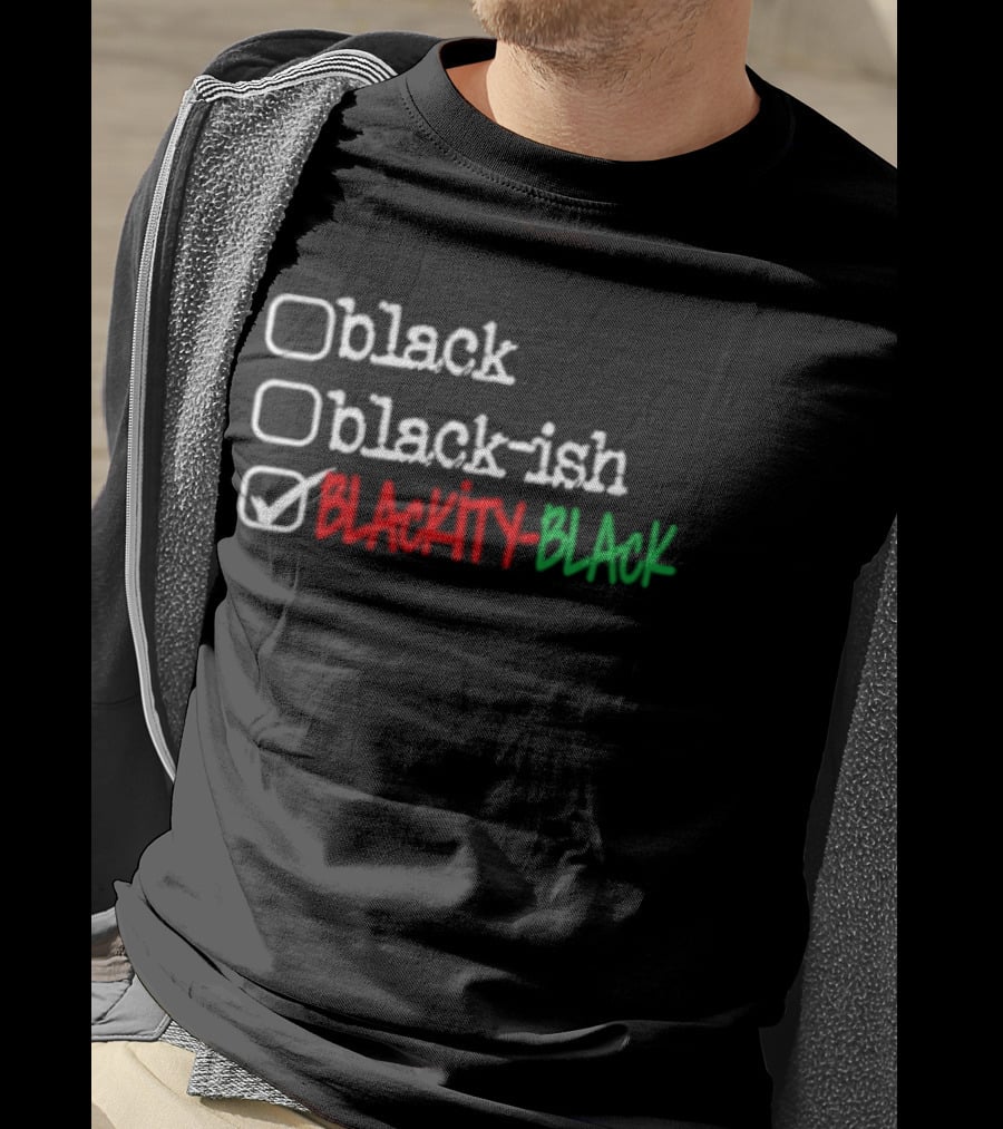 Black Black Ish Blackity Black Checked T-Shirt
