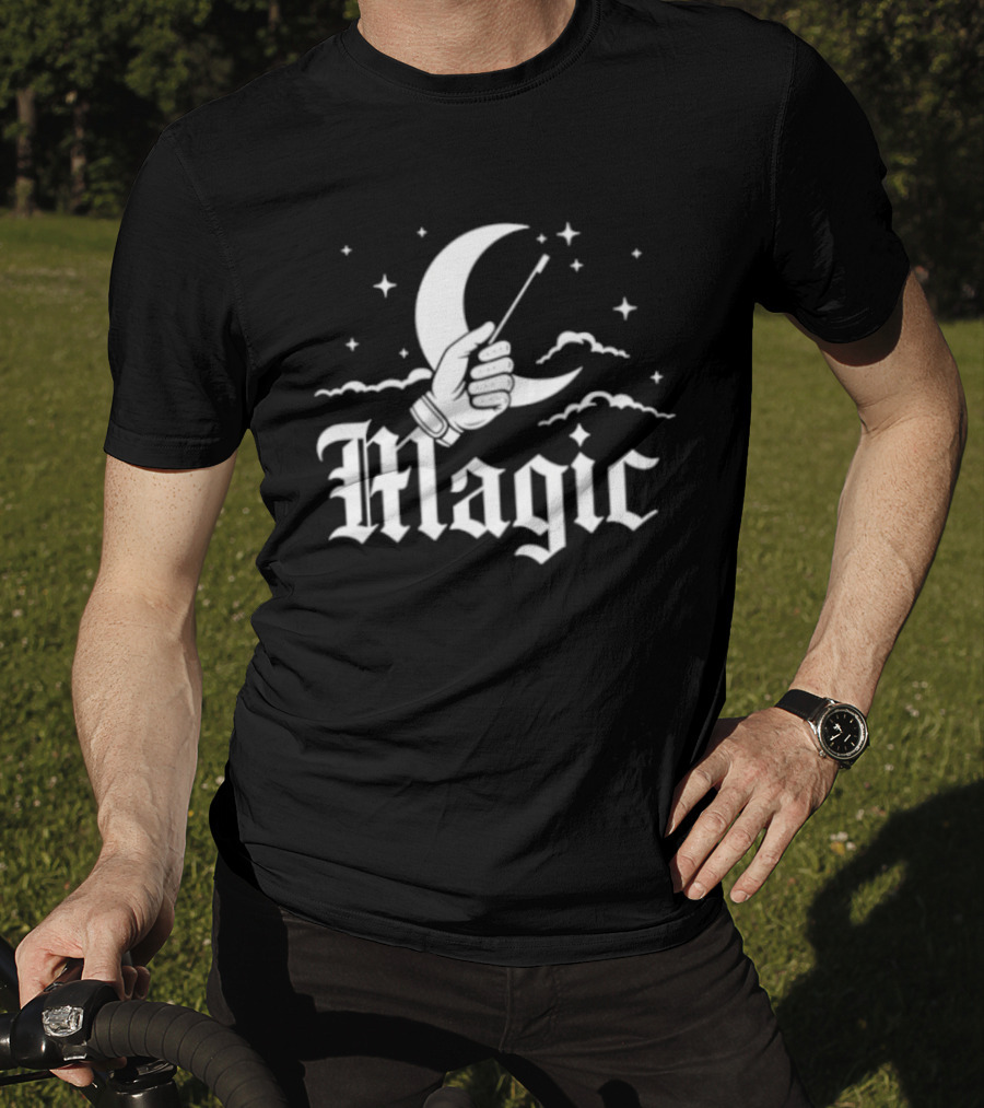 Magic Chicago White Sox Baseball Moon Hand Stars T-Shirt