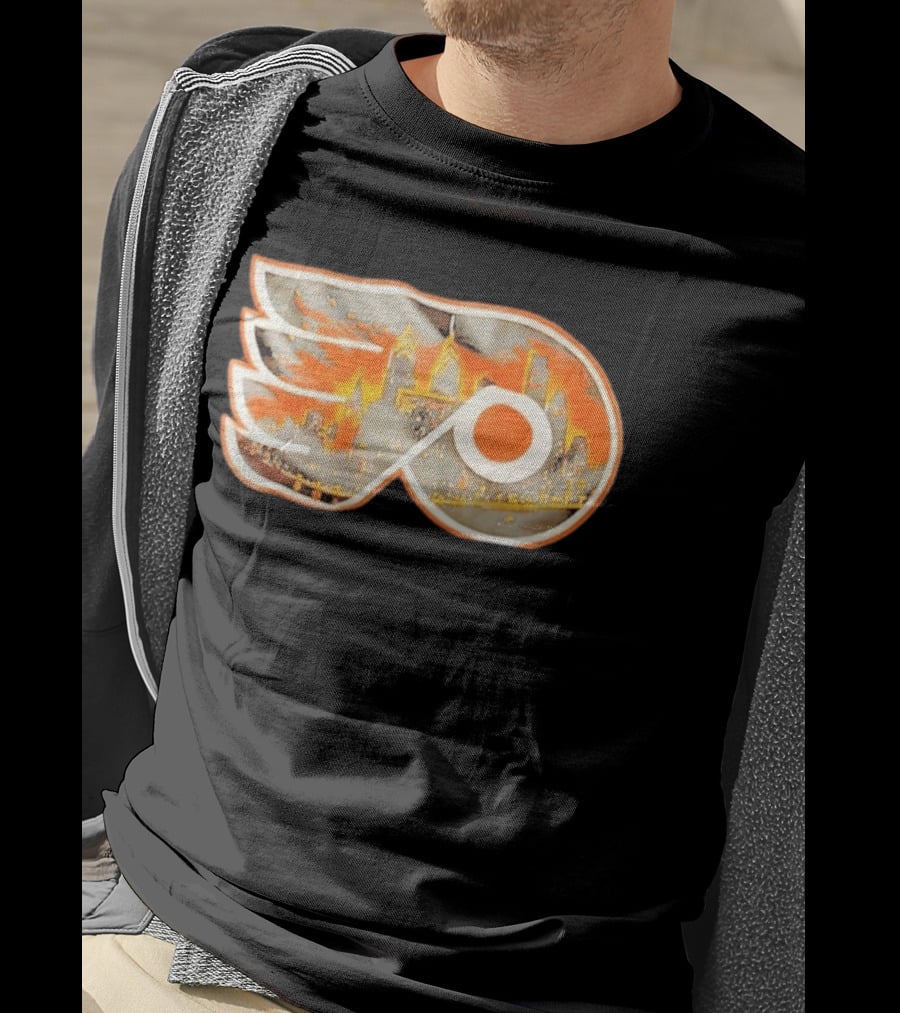 Philadelphia Flyers City Skyline NHL Hockey 2026 T-Shirt