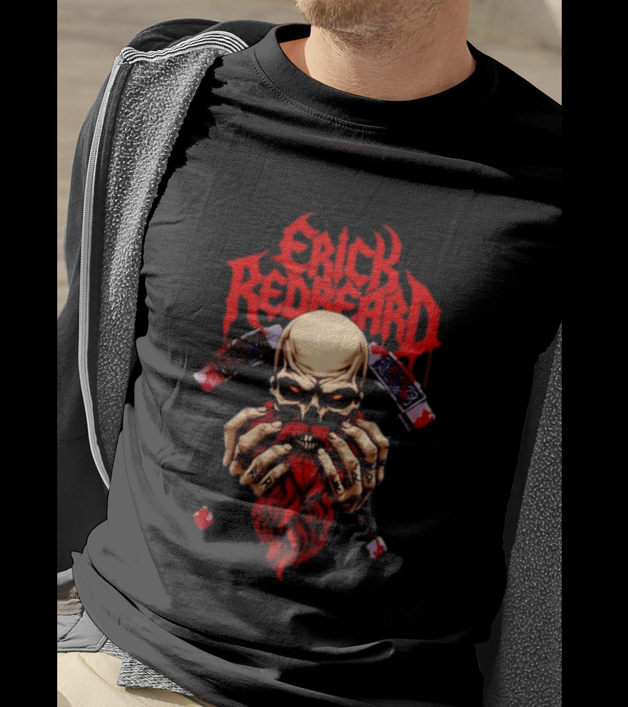 Erick Redbeard Viking Warrior Skull And Axes T-Shirt