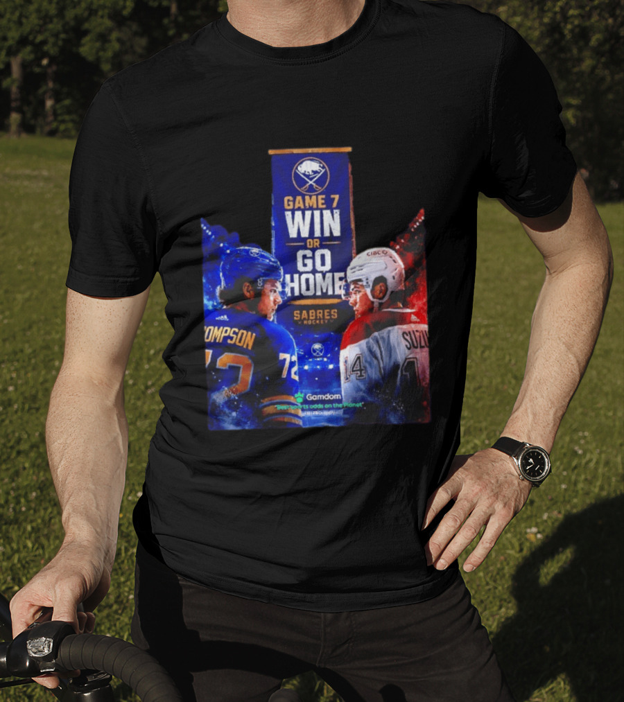 Buffalo Sabres Vs Montreal Canadiens Game 7 Win Or Go Home Matchup Thompson Suzuki T-Shirt