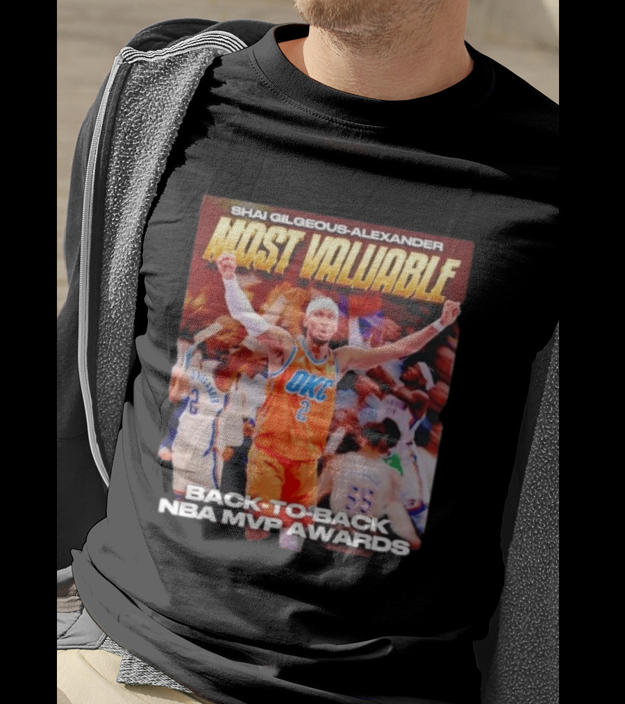 Shia Gilgeous Alexander Most Valuable Okc Back To Back Nba Mvp Awards T-Shirt