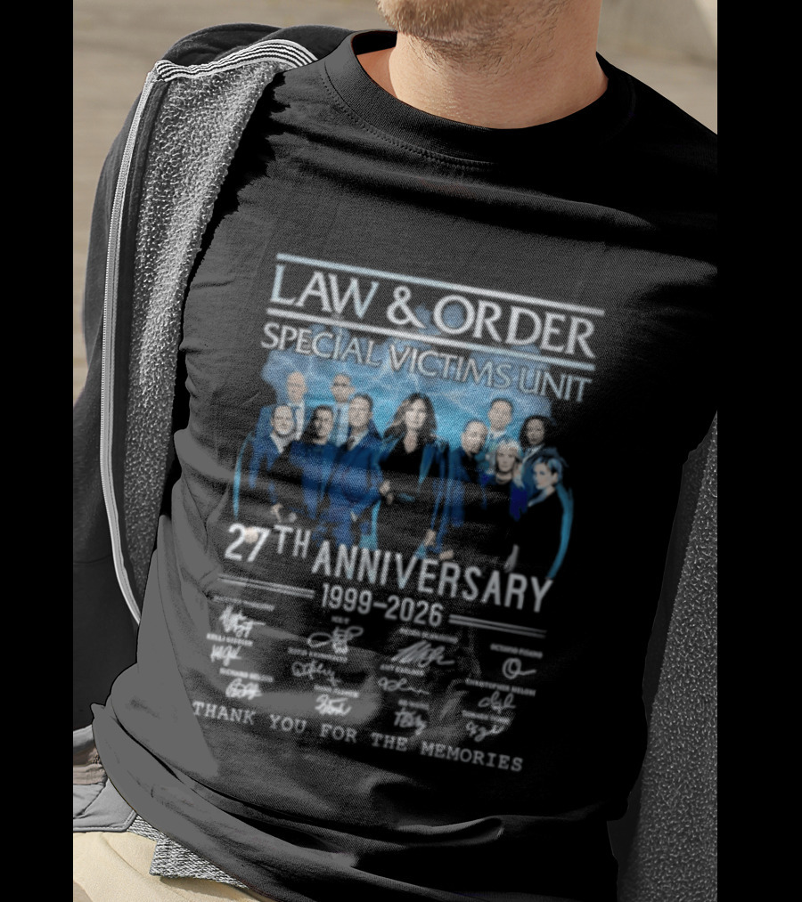 Law And Order Special Victims Unit 27th Anniversary 1999 2026 Thank You For The Memories T-Shirt