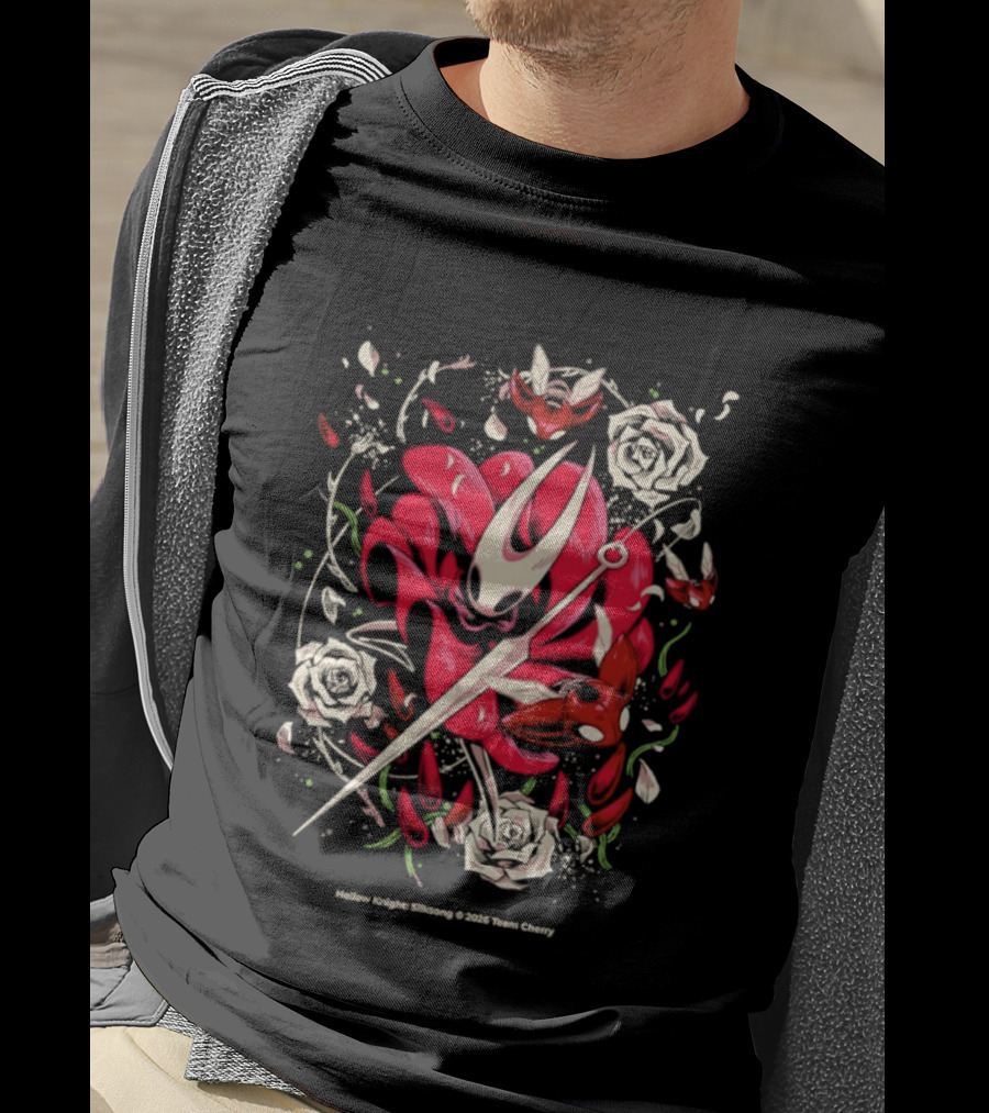 Hollow Knight Silksong Hornet Little Spider Floral T-Shirt