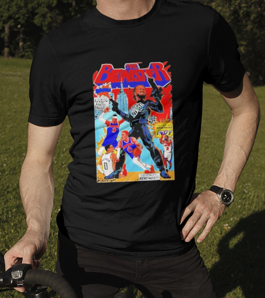 The Brunisher Jalen Brunson Knicks Comics Empire State Mocks Indiana T-Shirt