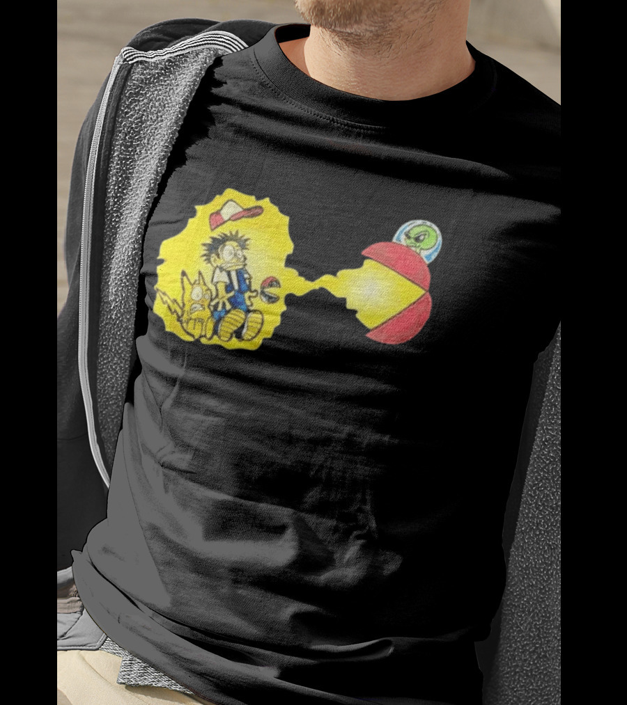 Pokémon Alien Nation Meets Pac Man Mashup T-Shirt