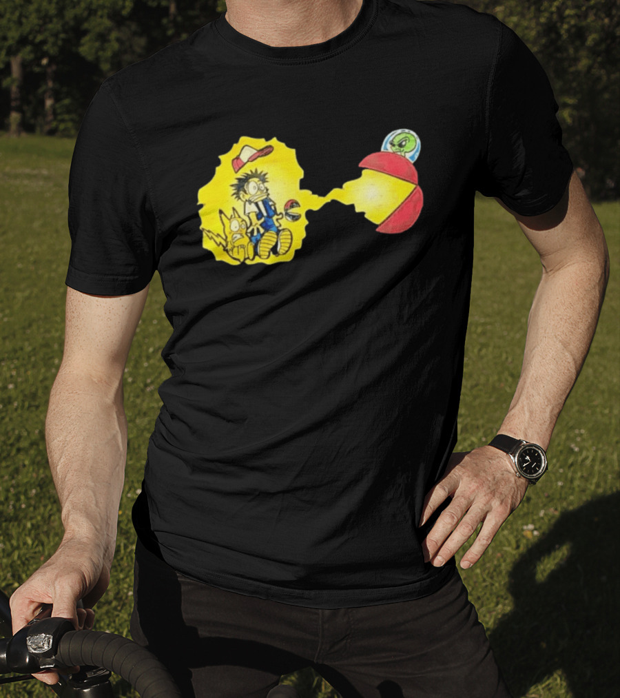 Pokémon Alien Nation Meets Pac Man Mashup T-Shirt