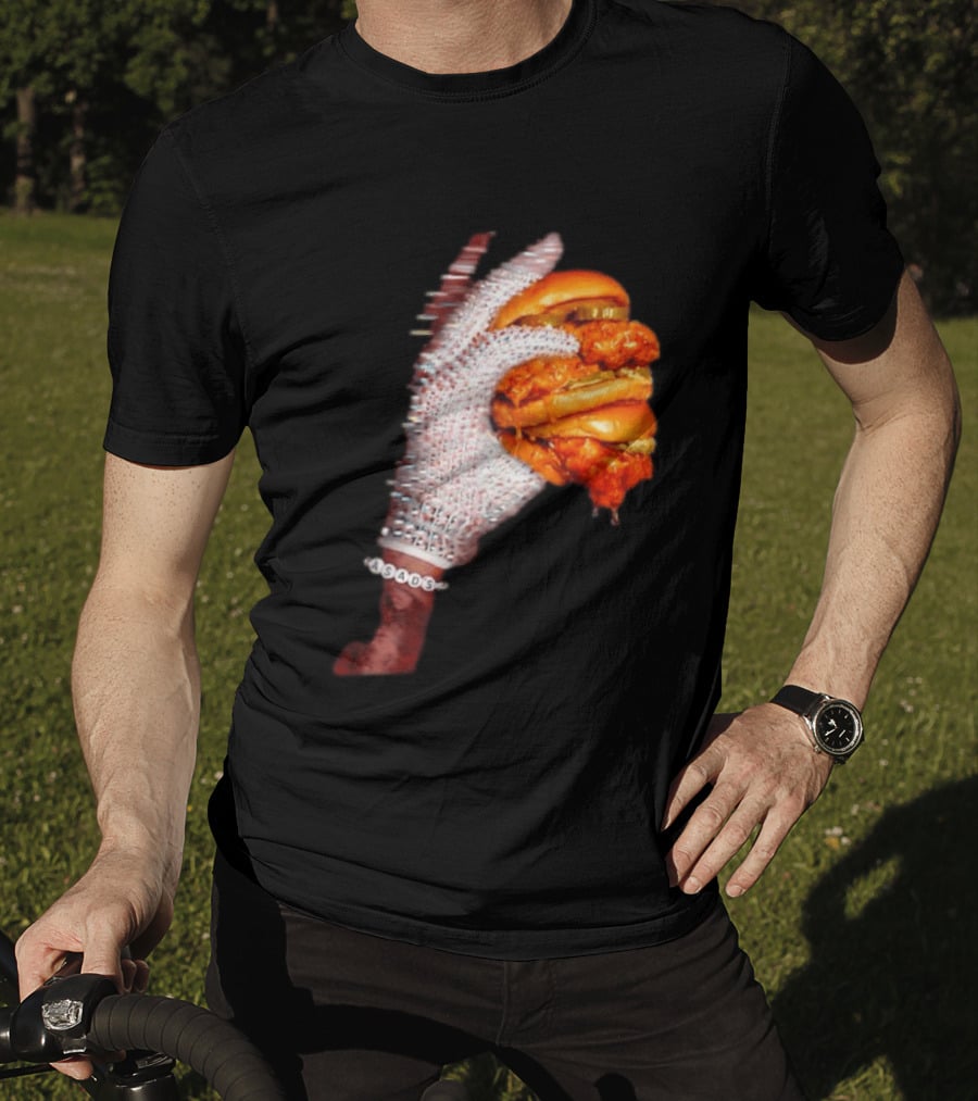 Shiny Gloves With Iceman Dreke Chicken Burger Meme T-Shirt