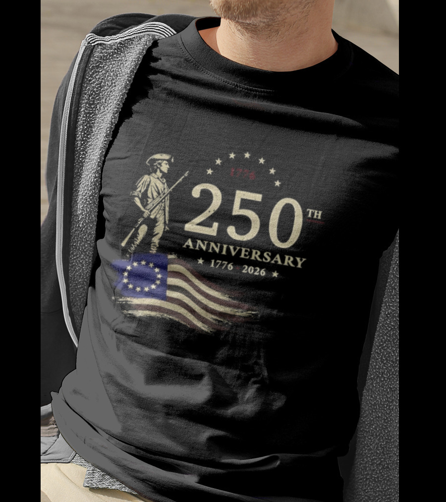 1776 250th Anniversary Soldier American Flag 1776 2026 T-Shirt