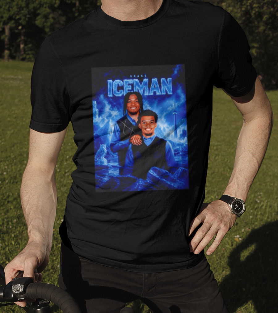 Drake Iceman Brothers Victor Wembanyama Stephon Castle Basketball Toronto Skyline T-Shirt
