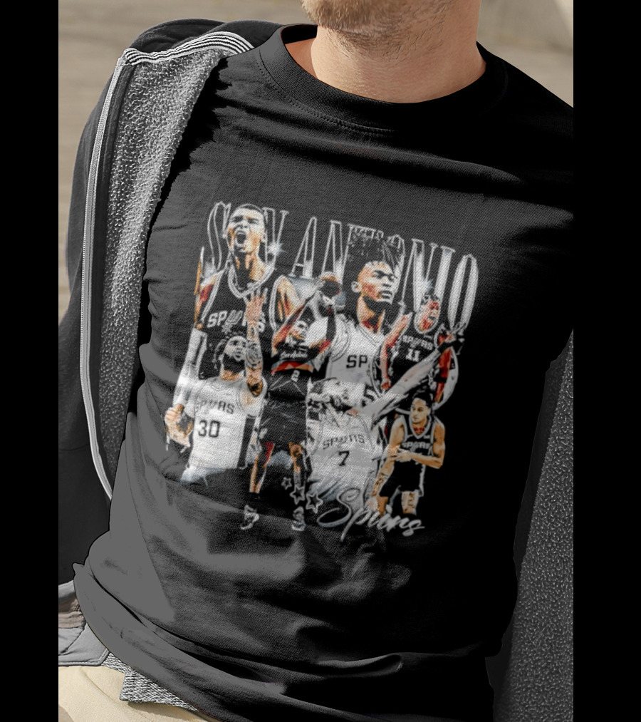 San Antonio Spurs 90s Bootleg Basketball Legends T-Shirt