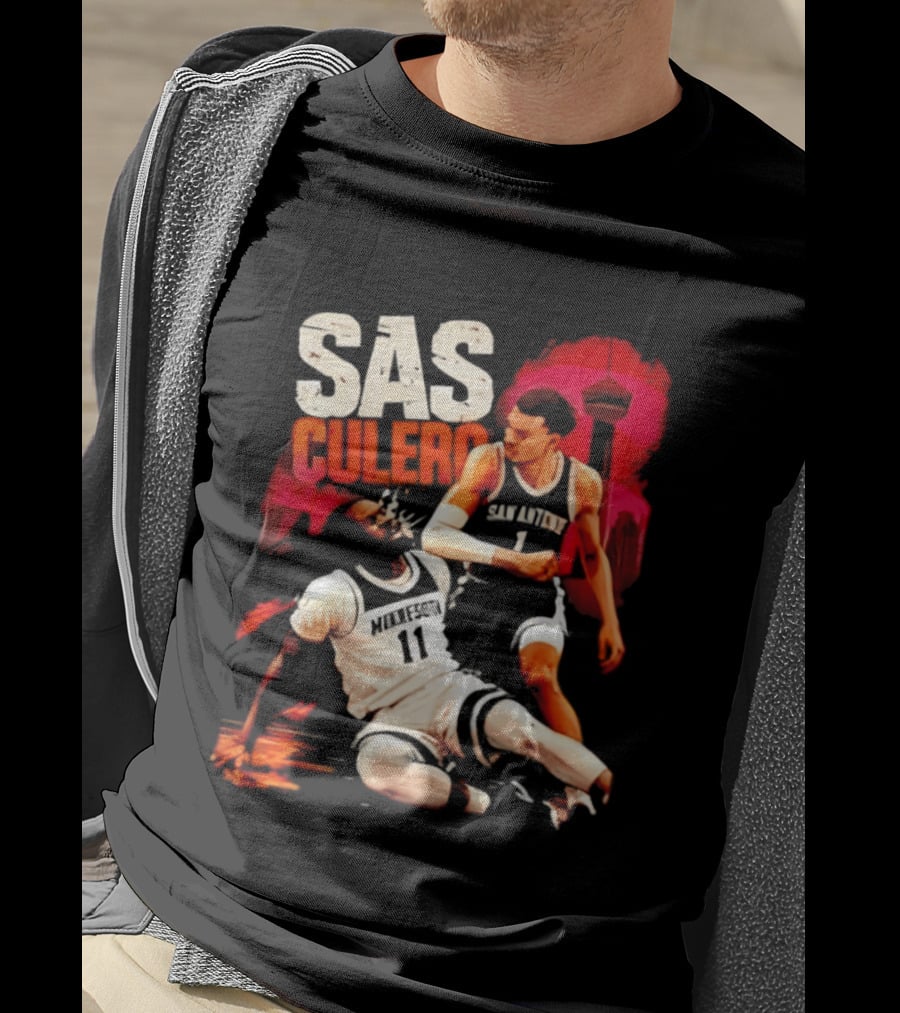 Sas Culero Victor Wembanyama Elbow Naz Reid Basketball 90s Style Retro Vintage 90s NBA T-Shirt