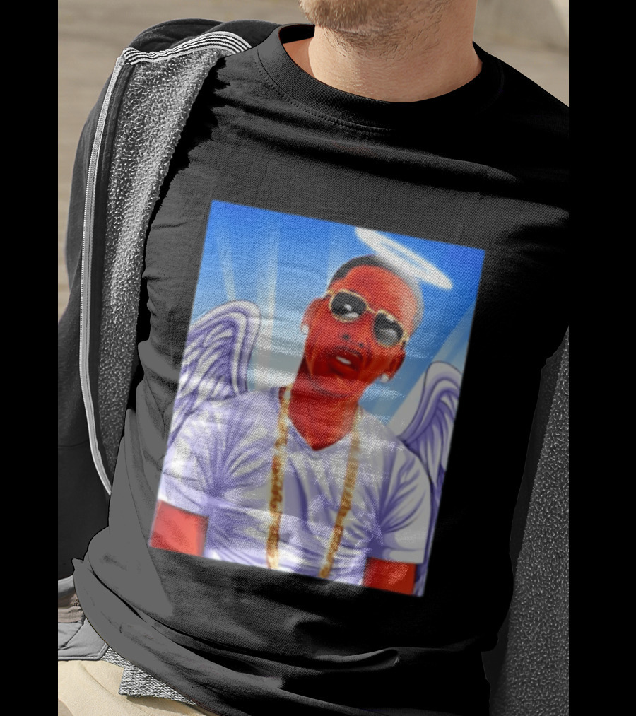 Young Dolph Angel Wings Halo Hip Hop Rap T-Shirt