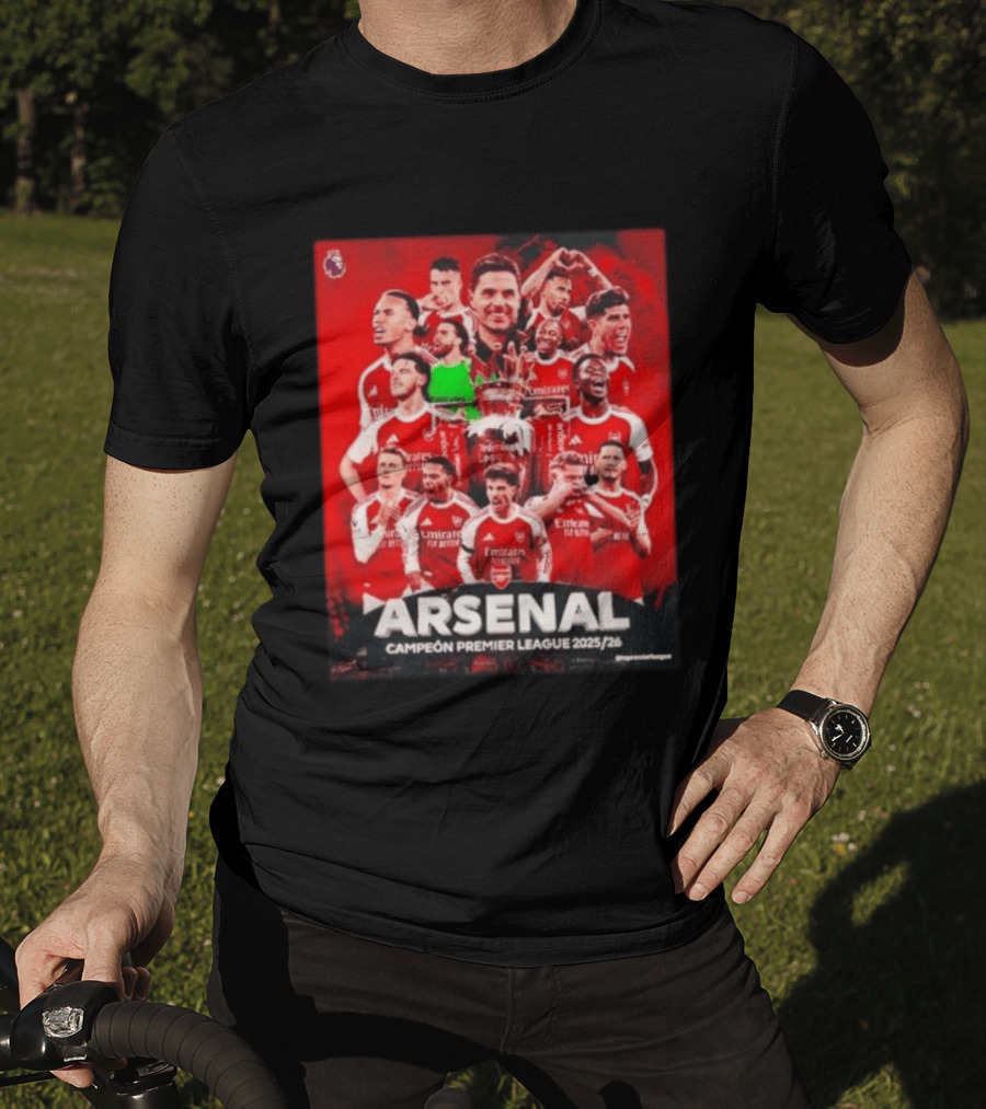 Arsenal Campeón Premier League 2025 2026 Team Players Celebration T-Shirt